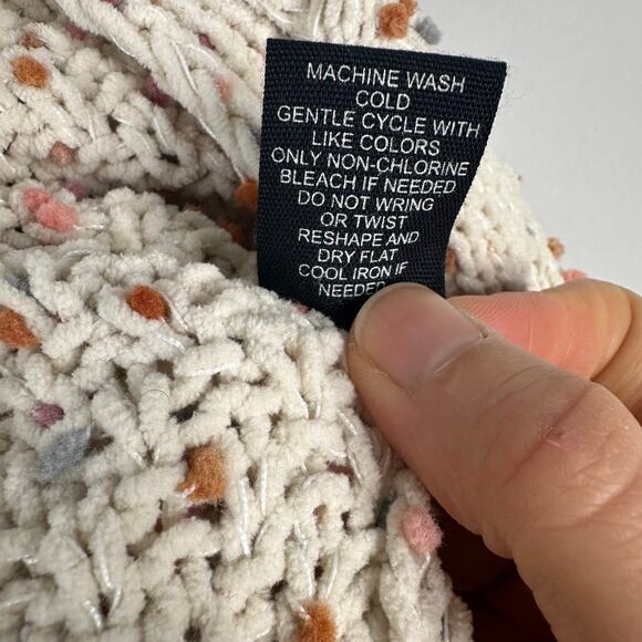 Moon & Madison Cream Confetti Knit Open Front Cropped Cardigan - Picture 9 of 9